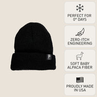 WAFFLE KNIT BLACK